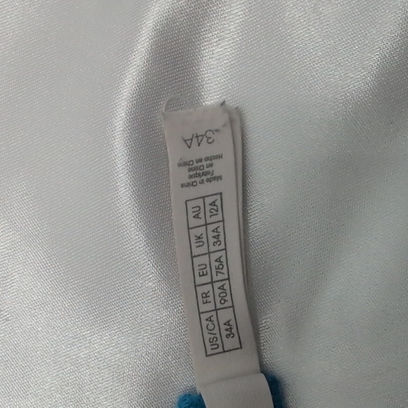 Turquoise Padded Bra, 34A, By On Gossamer, Intimates, Bralette - Picture 7 of 10